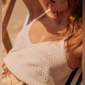 Sezane Yoran Top Cream - Size S